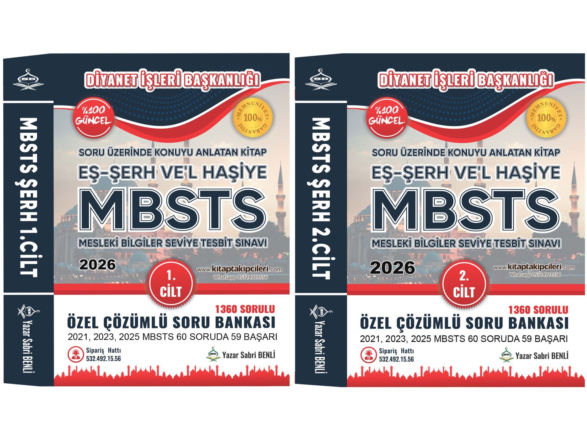2026 MBSTS Eş Şerh Vel Haşiye, Sabri Benli Diyanet MBSTS ÖZEL ÇÖZÜMLÜ SORU BANKASI 1360 Sorulu %100 Güncel Tamamı Detaylı 2 Kitap Toplam 1122 Sayfa