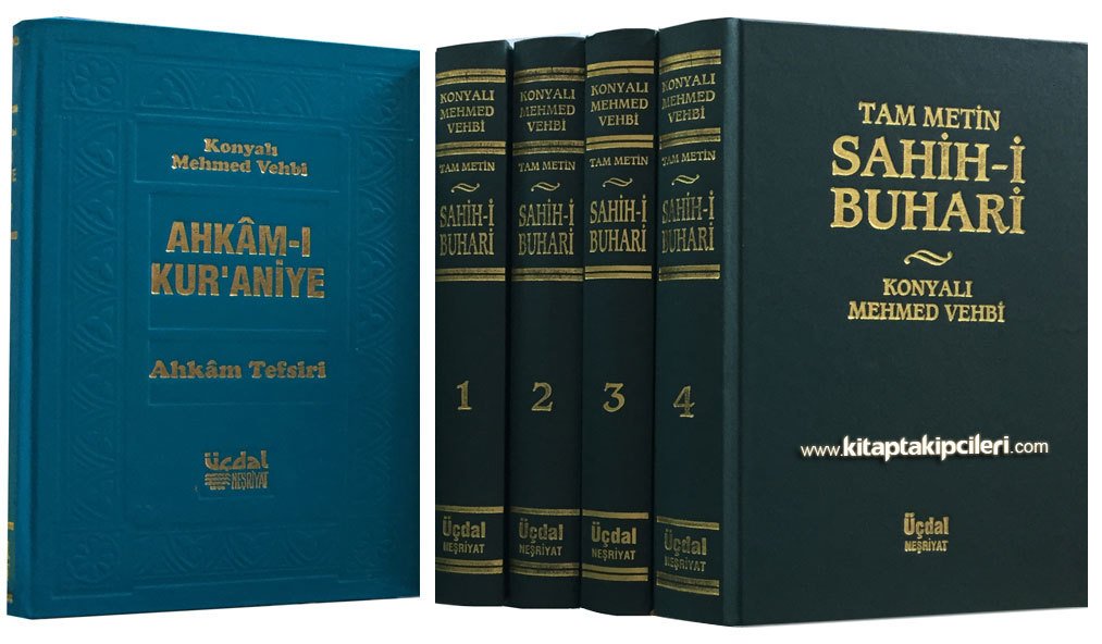 Sahihi Buhari ve Tercümesi, Hadis-i Şerifler, Tam Metin, Konyalı Mehmed Vehbi Efendi, 4 Cilt Takım, Ahkam-ı Kur'aniyye Ahkam Tefsiri Hediye