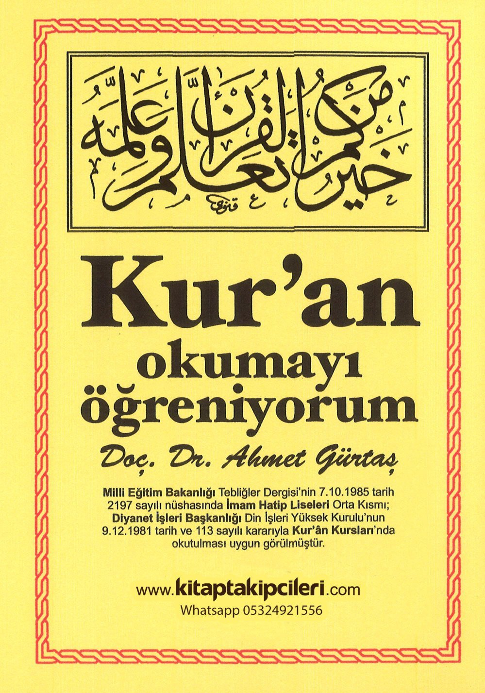 Kuran Okumayı Öğreniyorum, Doç. Dr. Ahmet Gürtaş 14x20 cm Ebat 56 Sayfa