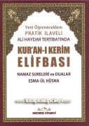 Kuranı Kerim Elifbası, Namaz Sureleri Ve Dualar, Esmaül Hüsna, Yeni Öğreneceklere Pratik İlaveli Ali Haydar Tertibatında, Tecvid Kuralları İlaveli, 20x28 cm Büyük Boy İri Yazılı