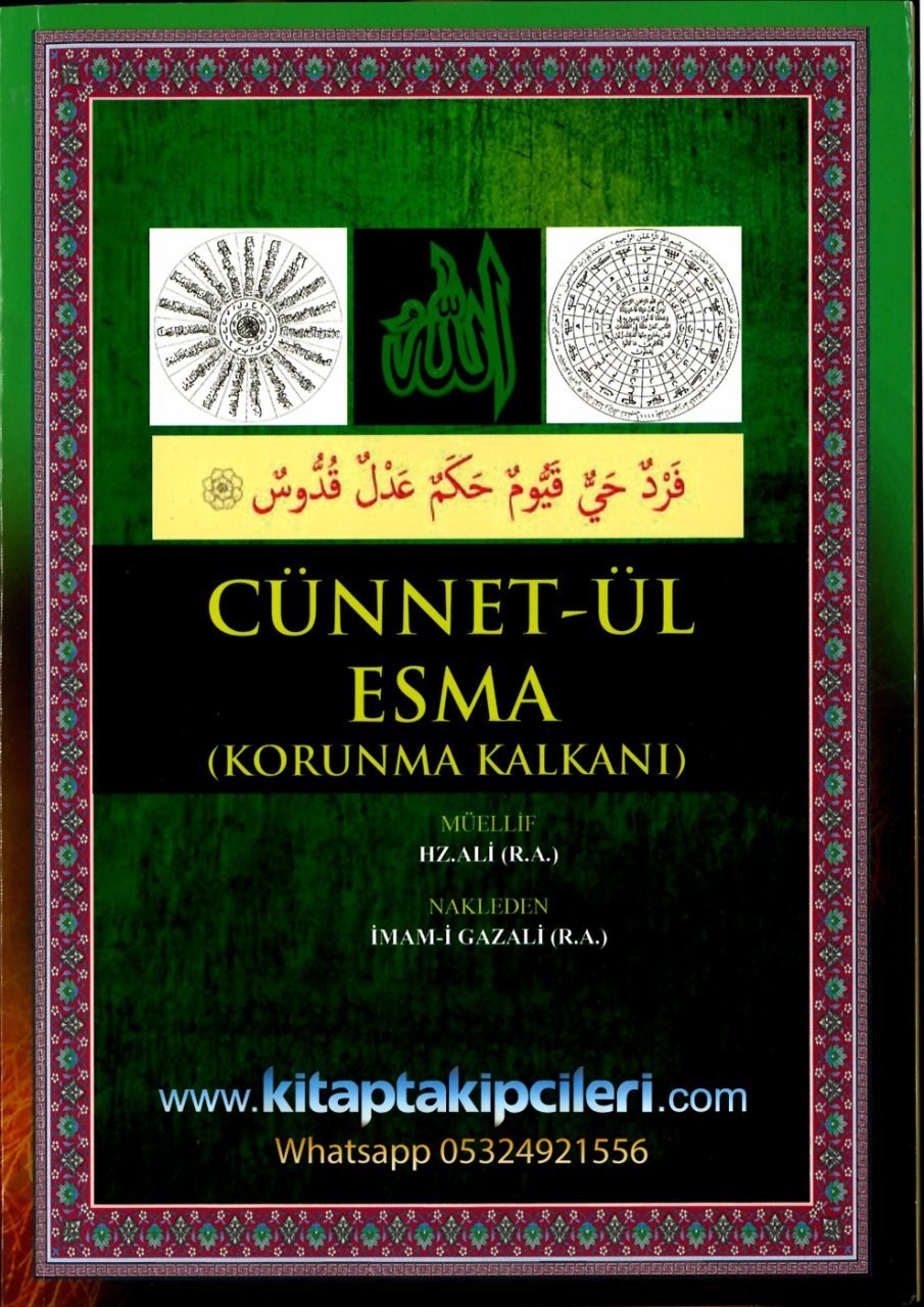 Cünnetül Esma Korunma Kalkanı, Hz. Ali r.a Nakleden İmamı Gazali, Ahmet Ziyaüddin Gümüşhanevi, Arapça Ve Türkçe Okunuşu Meali Havası