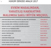 Hüküm Dergisi ARALIK 2017 Sayısı | Evrim Masalından Yaratılış Hakikatine Malumda Saklı Meçhul