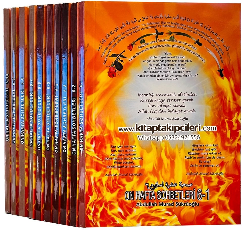On Hafta Sohbetleri Kitap Seti, Abdullah Murad Şükrüoğlu 10 Kitap Toplam 1100 Sayfa
