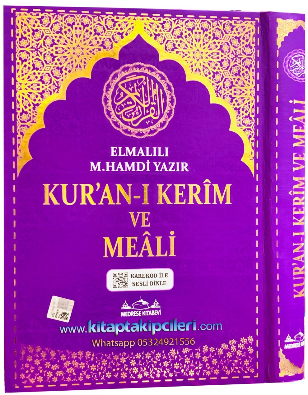 Kuranı Kerim Ve Yüce Meali Arapça Ve Türkçe Mealli, Elmalılı M. Hamdi Yazır, Diyanet Onaylı, Karekod İle Sesli Dinleme, 25x35 cm Ebat Cami Boy, 622 Sayfa