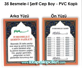 35 Besmelei Şerif ve Fazileti PVC Kaplı Cep Boy
