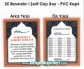 35 Besmelei Şerif ve Fazileti PVC Kaplı Cep Boy