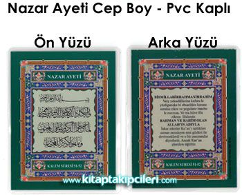 Nazar Ayeti Arapça, Türkçe Okunuş ve Anlamı PVC Kaplı Cep Boy