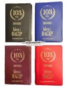 2026 Takvimi Ragıp Uluğ 103. Yıl Cep Boy Plastik Kapak, Türkiye Haritası Hediyeli Mavi Kırmızı Siyah Renk Seçenekli
