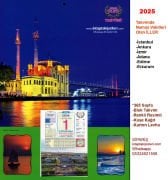 2025 ÜLKÜ Duvar Takvimi Vasıf 58. Yıl Yapraklı Renkli Resimli Kuşe Kağıt İstanbul Ankara İzmir Adana Edirne Erzurum Namaz Vakitli KARGO ÜCRETSİZ