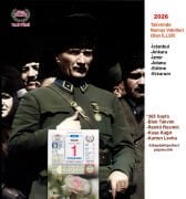 2026 ÜLKÜ Duvar Takvimi Vasıf 59. Yıl Yapraklı Renkli Resimli Kuşe Kağıt İstanbul Ankara İzmir Adana Edirne Erzurum Namaz Vakitli