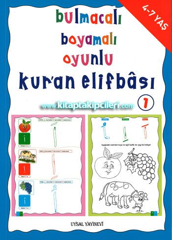 Kuran Elifbası Bulmacalı Boyamalı, Oyunlu Renkli Resimli 1 Asım Uysal Mürşide Uysal