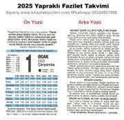 2025 Yılı FAZİLET TAKVİMİ Namaz Vakitli Yapraklı Duvar Takvimi 1 2 3 4 5 6 7 Bölge Seçenekli KARGO ÜCRETSİZ 6. Bölge