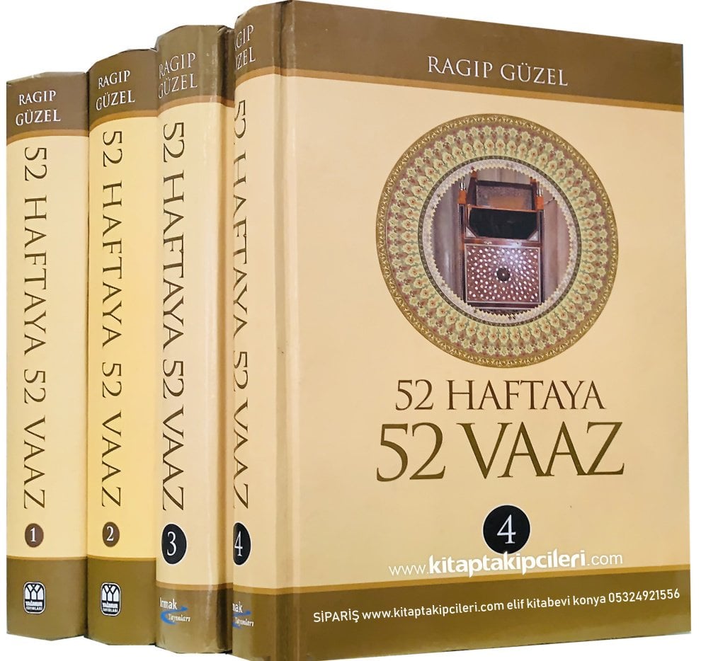 52 Haftaya 52 Vaaz Sohbet Hutbe Kitabı, Ragıp Güzel 4 Cilt Takım