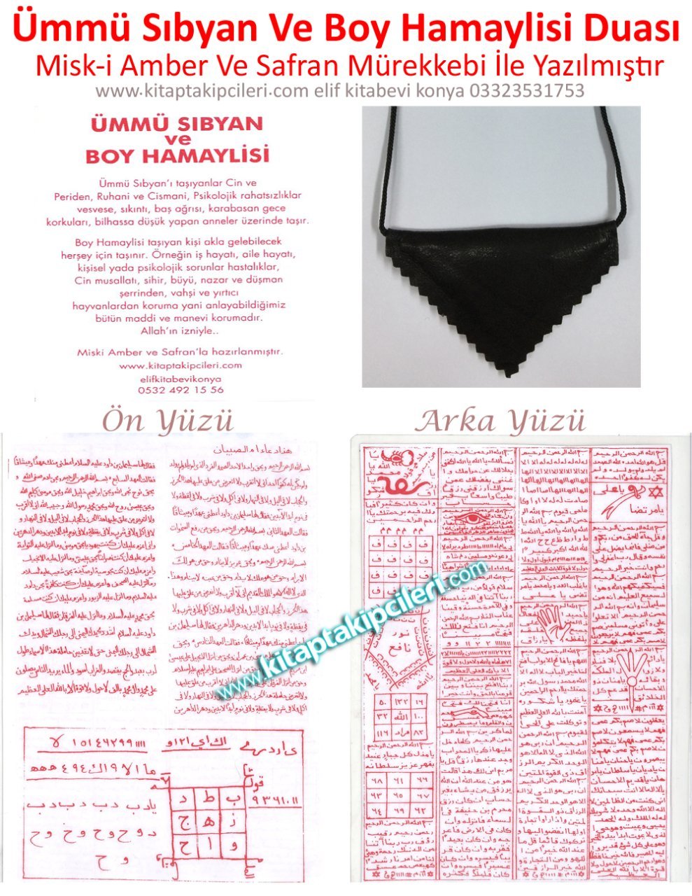 Ümmü Sıbyan ve Boy Hamaylisi Duası Misk-i Amber Ve Safran Mürekkebi İle Basılmıştır