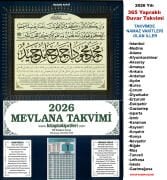 2026 MEVLANA TAKVİMİ Namaz Vakitleri Diyanet Uyumlu Yapraklı Duvar Takvimi Nazar Ayeti Ve Korunma Duası Manzaralı