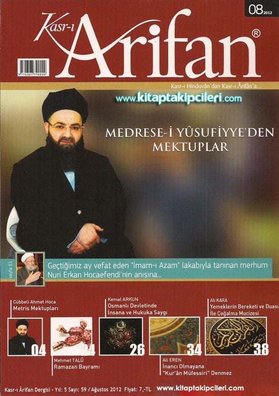 Kasr-ı Arifan Dergisi Ağustos 2012 Sayısı Cübbeli Ahmet Hoca