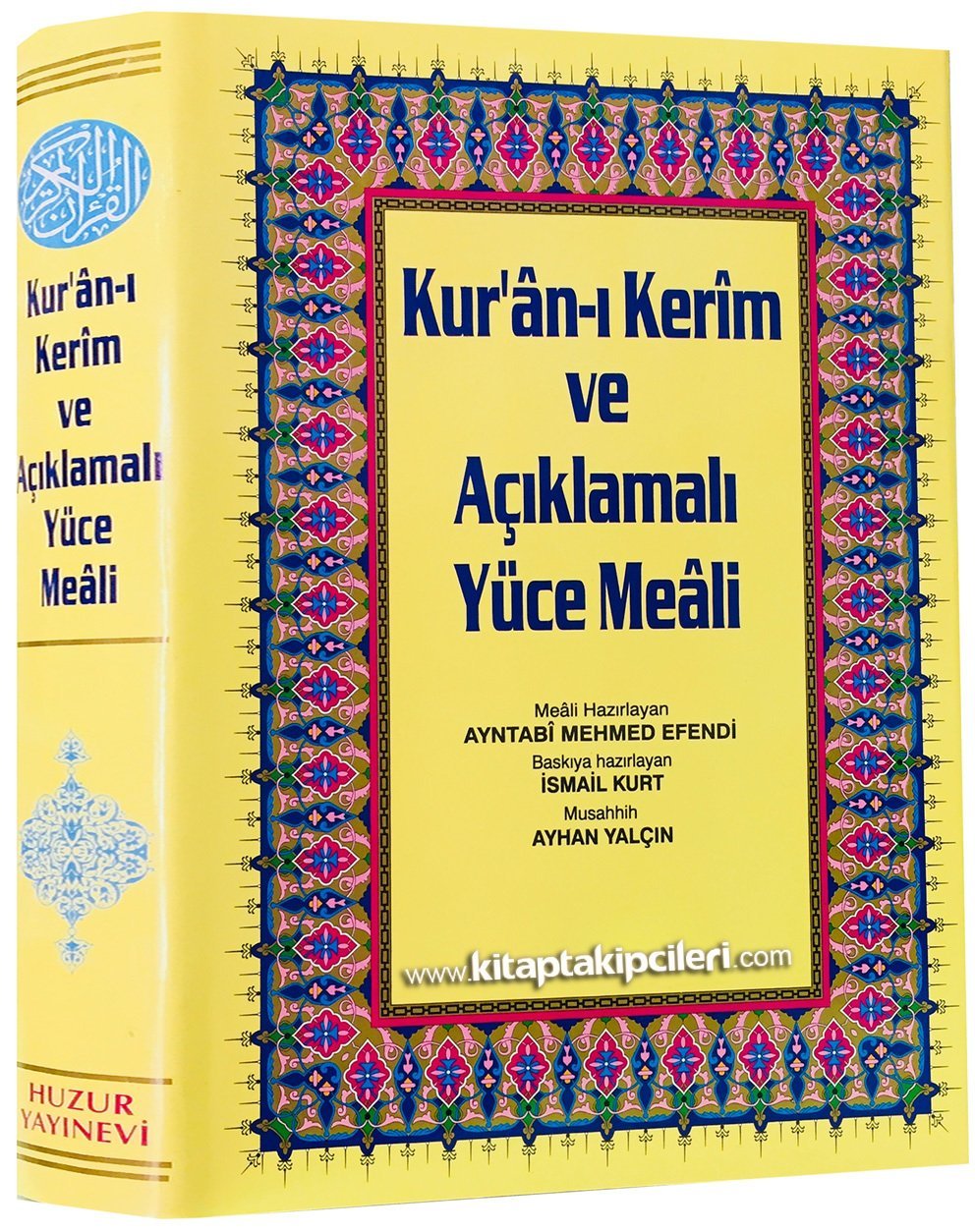 Kuranı Kerim Açıklamalı Yüce Meali, Türkçe Okunuşu 3 Özellikli, Ayıntabi Mehmed Efendi, Hafız Osman Hattı, Rahle Boy 20x28 cm Ebat