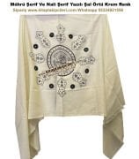 Mührü Şerif Ve Nali Şerif Dua Yazılı Şal Örtü Yeşil, Beyaz, Siyah, Krem Renk Seçenekli