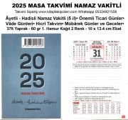 2025 Yılı Misvak Masa Takvimi İstanbul, Ankara, İzmir, Konya, Gaziantep Namaz Vakitleri