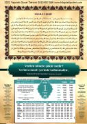 2024 Yılı İsmailağa Takvimi Yapraklı Duvar Takvimi, Namaz Vakitleri Diyanet Uyumlu, Rabbani Yavuz Sultan Selim Gençlik Derneği