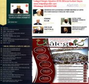 Lalegül Dergisi Ağustos 2018, Zilhicce Kurban VE Üzerinde Taşıyana Nazarın İsabet Etmeyeceği MUSHA-İ ŞERİF DUA HEDİYELİ