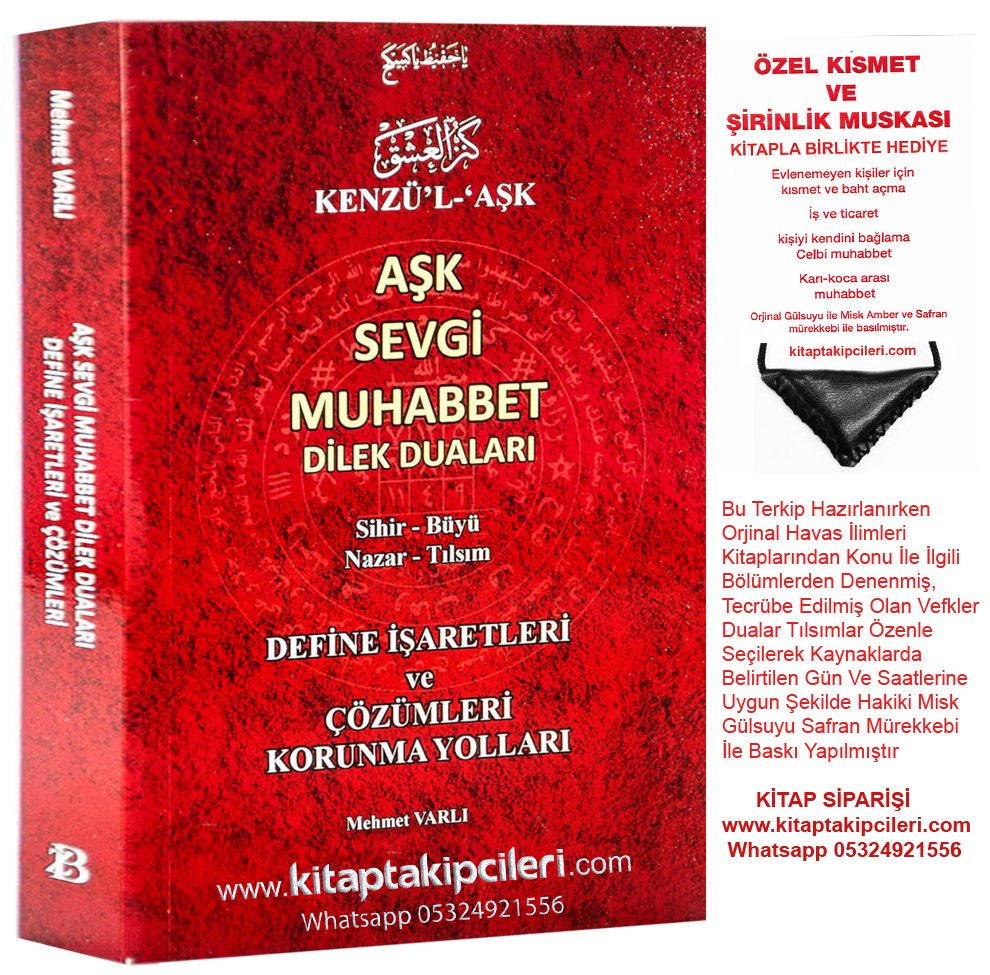 Kenzül Aşk Sevgi Muhabbet Dilek Duaları, Sihir Büyü Nazar Tılsım Havas,  Define İşaretleri ve Çözümleri Korunma Yolları, Mehmet Varlı, Özel Kısmet Ve Şirinlik Muskası Deri Kolye Hediyeli