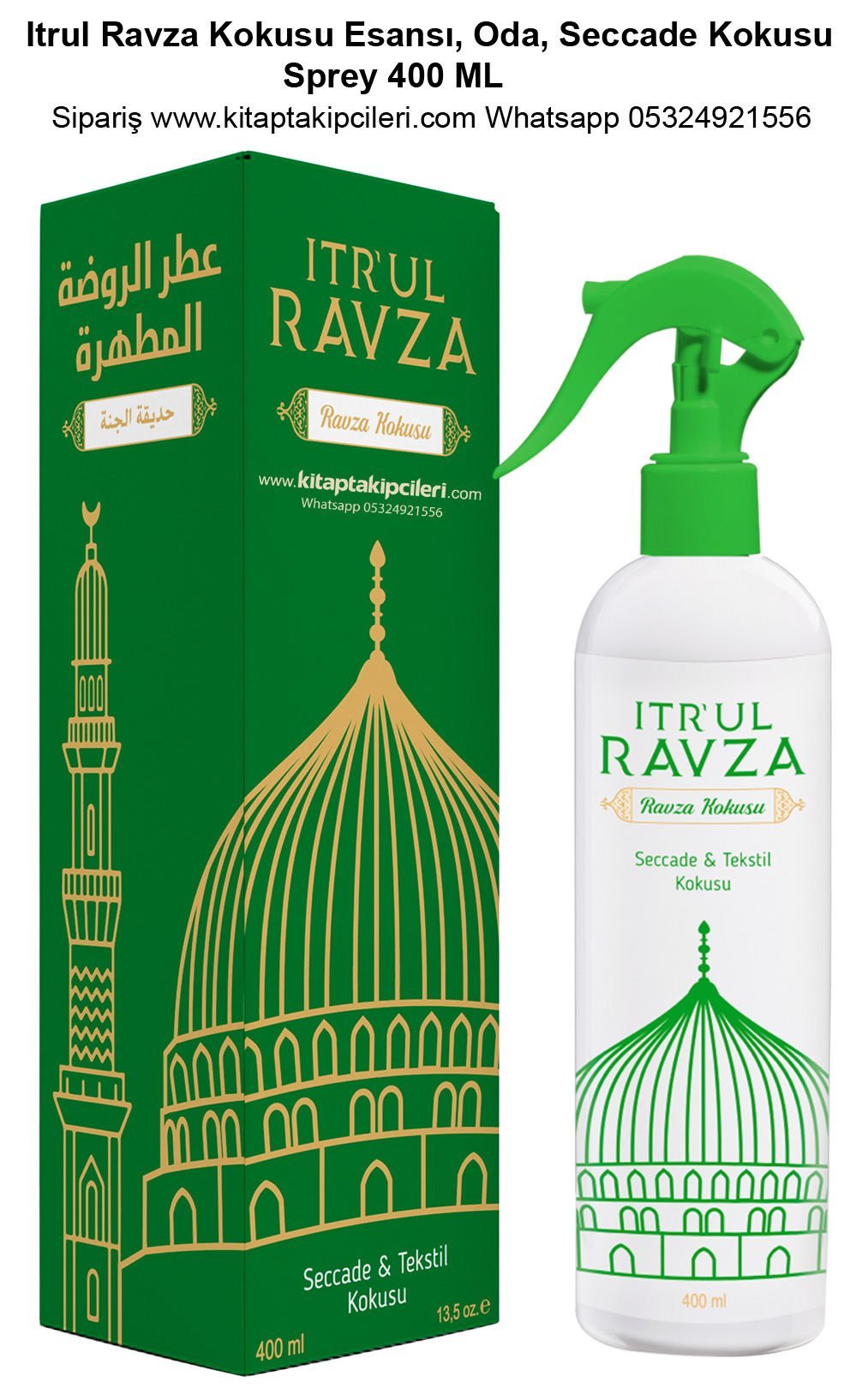 Itrul Ravza Kokusu Esansı, Oda, Seccade, Tekstil Kokusu Sprey 400 ML