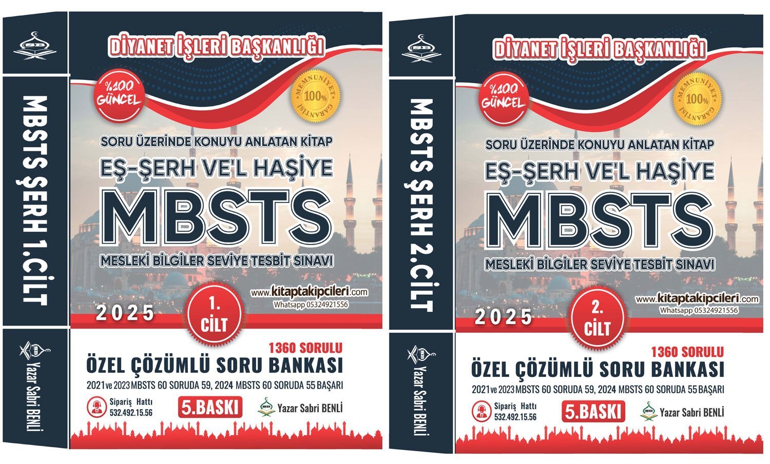 2025 MBSTS Eş Şerh Vel Haşiye, Sabri Benli Diyanet MBSTS ÖZEL ÇÖZÜMLÜ SORU BANKASI 1360 Sorulu %100 Güncel Tamamı Detaylı 2 Kitap Toplam 1077 Sayfa