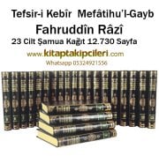 Tefsiri Kebir Kuranı Kerim Tefsir Seti Mefatihul Gayb, Fahreddin Razi Şamua Kağıt 23 Cilt Takım Toplam 12730 Sayfa