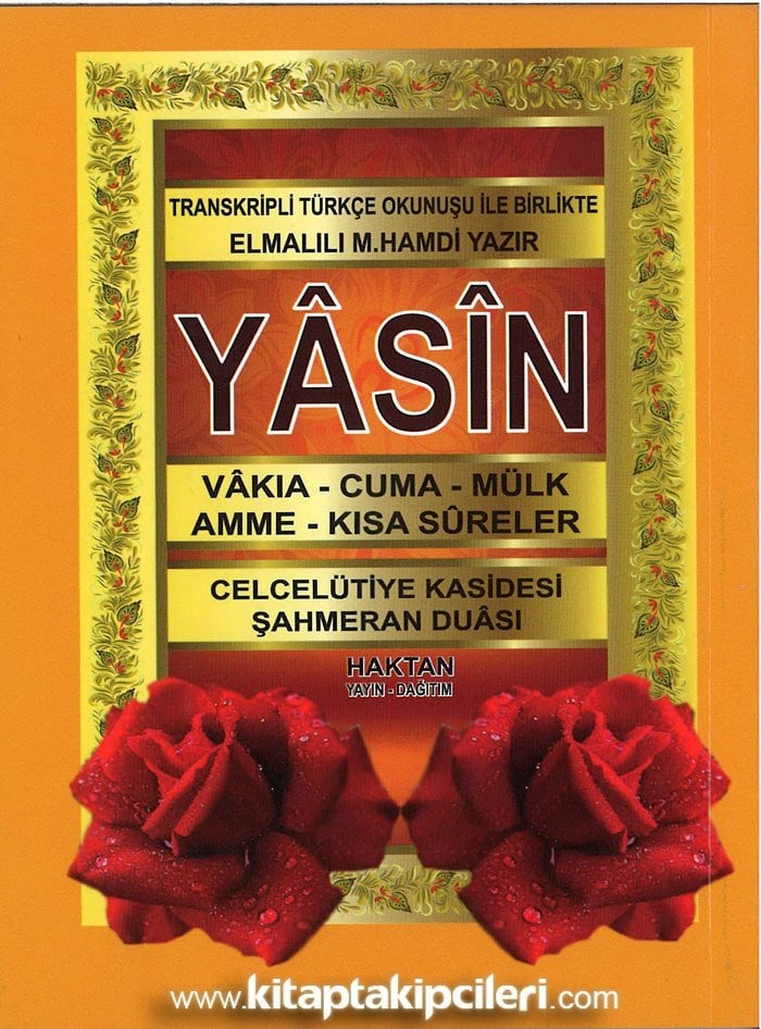 Yasin ve Sureler Kitabı, Celcelutiye Kasidesi, Şahmeran Duası, Elmalılı M. Hamdi Yazır, Arapça,Türkçe Okunuşu ve Meali, Çanta boy