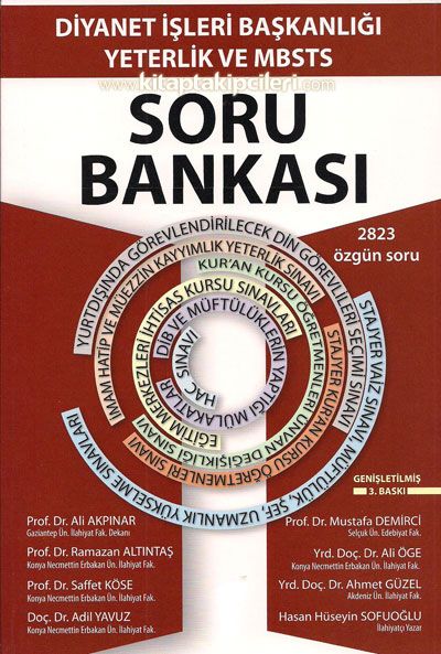 Soru Bankası Diyanet İşleri Başkanlığı Yeterlik ve Mbsts 2823 Özgün Soru