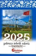 2025 Yılı TÜRKİYE TAKVİMİ Namaz Vakitli Yapraklı Duvar Takvimi KARGO ÜCRETSİZ