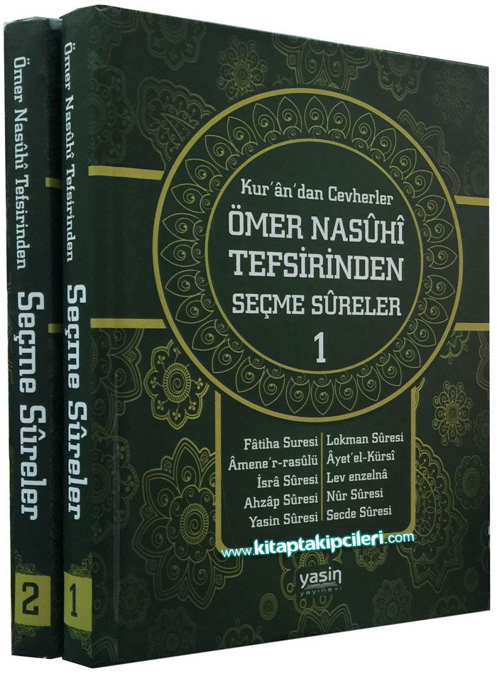 Kurandan Cevherler, Ömer Nasuhi Bilmen Tefsirinden Seçme Sureler, Kelime Anlamlı, Büyük Boy 2 Cilt Takım
