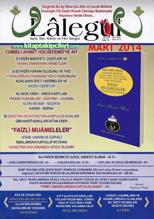 Lalegül Dergisi Mart 2014 Sayısı