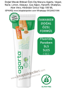 Doğal Misvak Bitkisel Özlü Diş Macunu Agarta, Vegan, Nane, Limon, Adaçayı, Çay Ağacı, Karanfil, Okaliptus, Aloe Vera, Hindistan Cevizi Yağı 100 ML