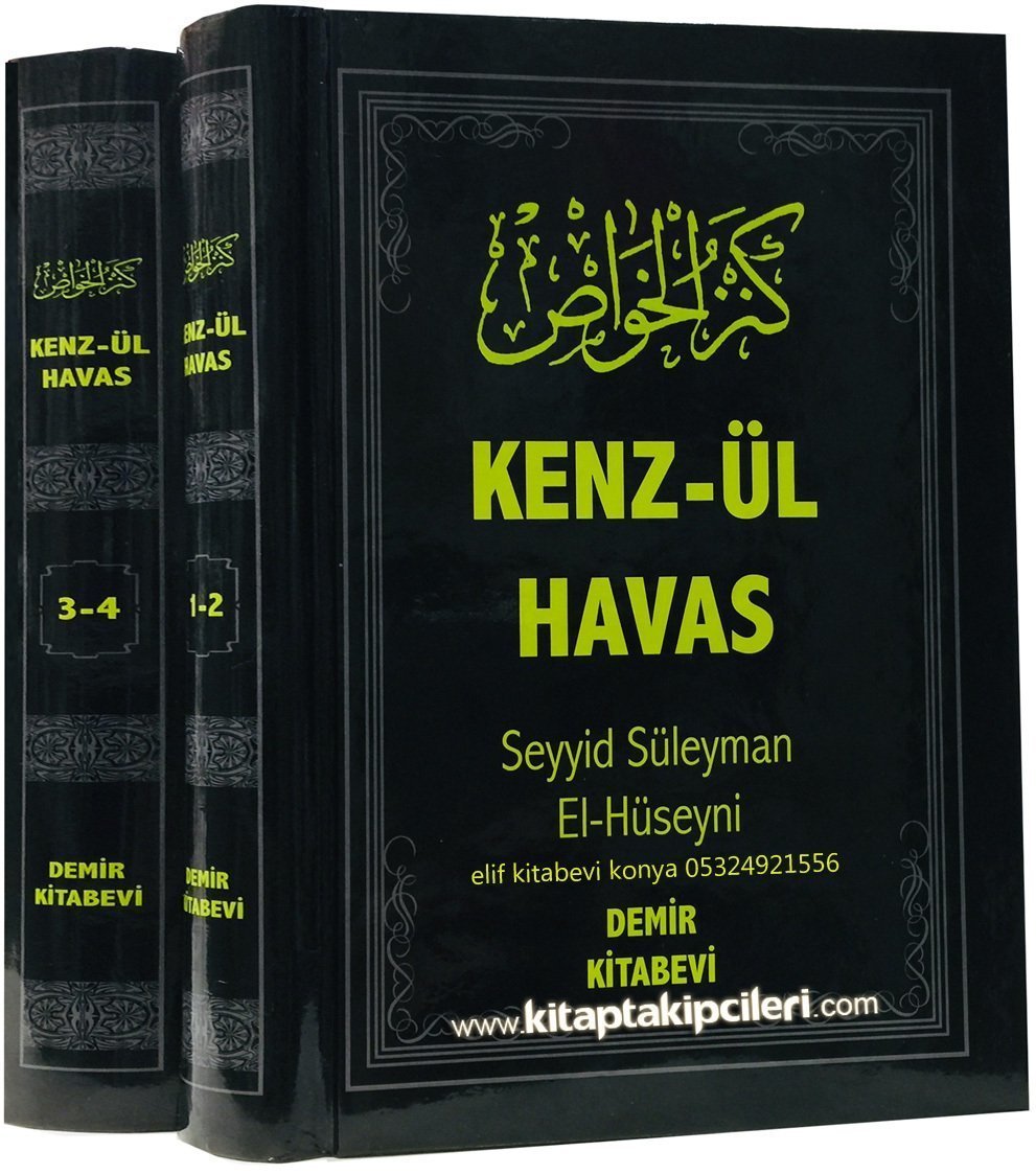 Kenzül Havas, Gizli İlimler Hazinesi, Seyyid Süleyman El Hüseyni, 4 Cilt 2 Kitap Toplam 1150 Sayfa, İthal Kağıt