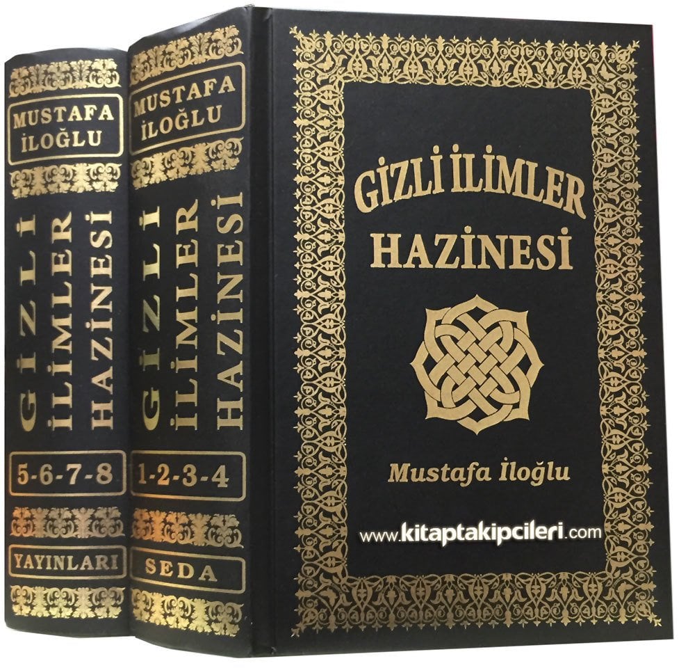Gizli İlimler Hazinesi, Mustafa İloğlu, 8 Cilt 2 Kitap Toplam 1832 Sayfa, Büyük Boy