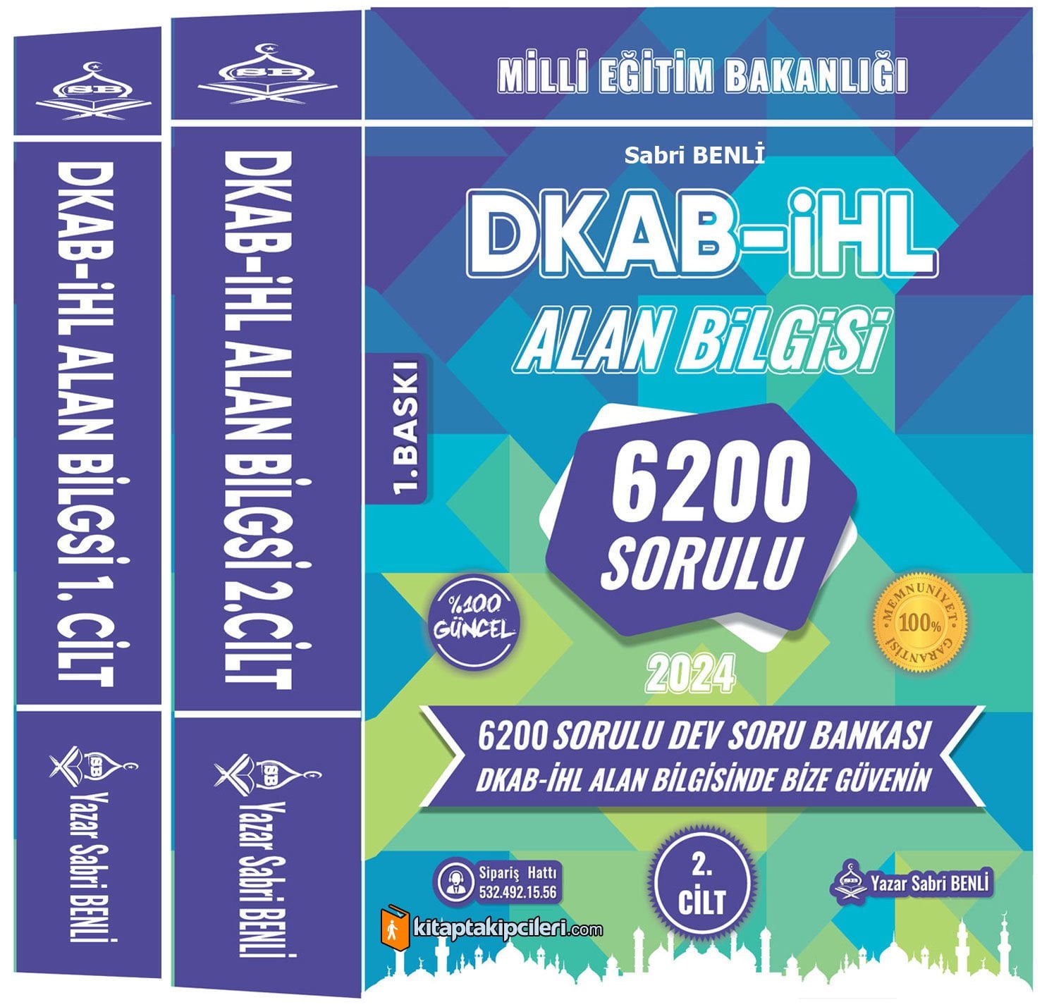 DKAB SORU BANKASI Din Kültürü ve Ahlak Bilgisi Öğretmenliği İmam Hatip Lisesi Meslek Dersleri Öğretmenliği,  6200 Sorulu, Sabri BENLİ, İlahiyatçı Yazar,  2 Cilt 945 Sayfa