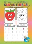 Elmalı Boyamalı ve Alıştırmalı Kuran Elifbası, Asım Uysal, Renkli  6 Yaş Ve Üstü
