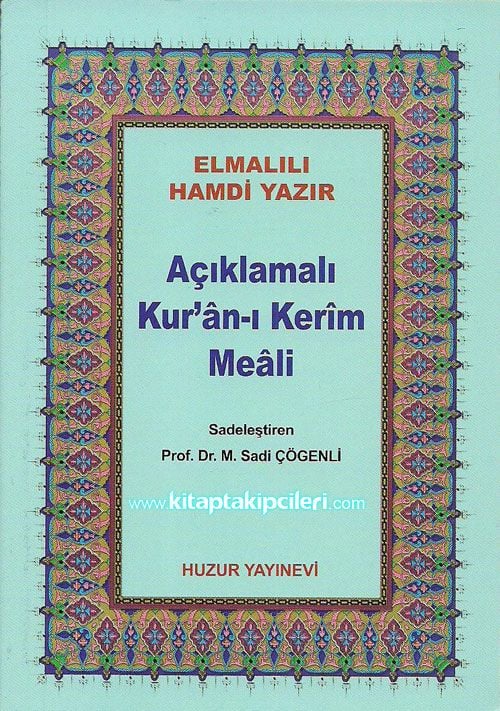 Açıklamalı Kuranı Kerim Meali - Elmalılı Hamdi Yazır -Şamua Kağıt 10x14 Cm Cep Boy
