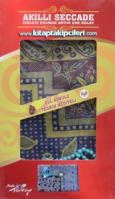 Akıllı Pusulalı Seccade, Gül Kokulu Tesbih Hediyeli