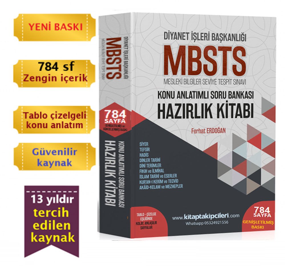 2025 Diyanet Mbsts Konu Anlatımlı Soru Bankası Hazırlık Kitabı Ferhat Erdoğan Tablo Çizelge Eşliğinde Kolay Anlaşılır Toplam 784 Sayfa