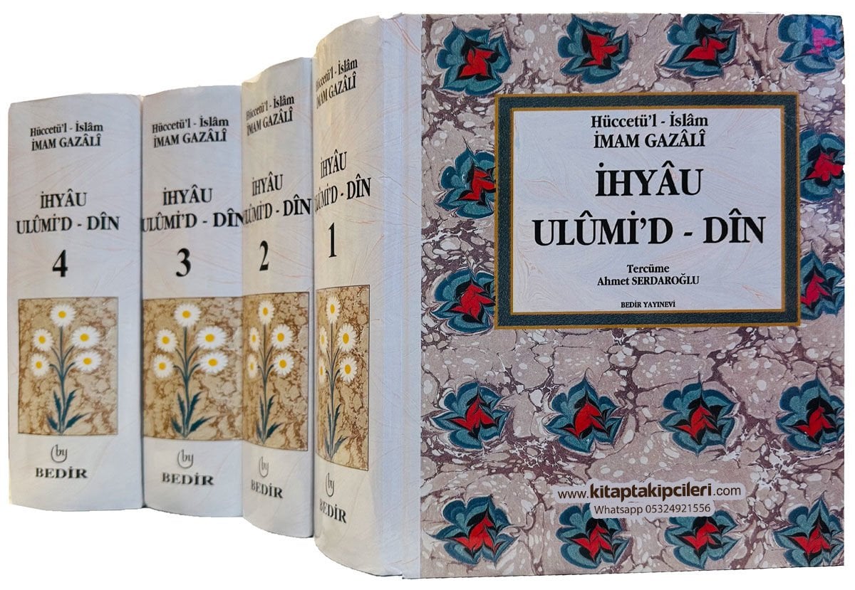 İhyau Ulumiddin Tercümesi, Hüccetül İslam İmamı Gazali, Ahmet Serdaroğlu, Büyük Boy 4 Cilt Toplam 4784 Sayfa