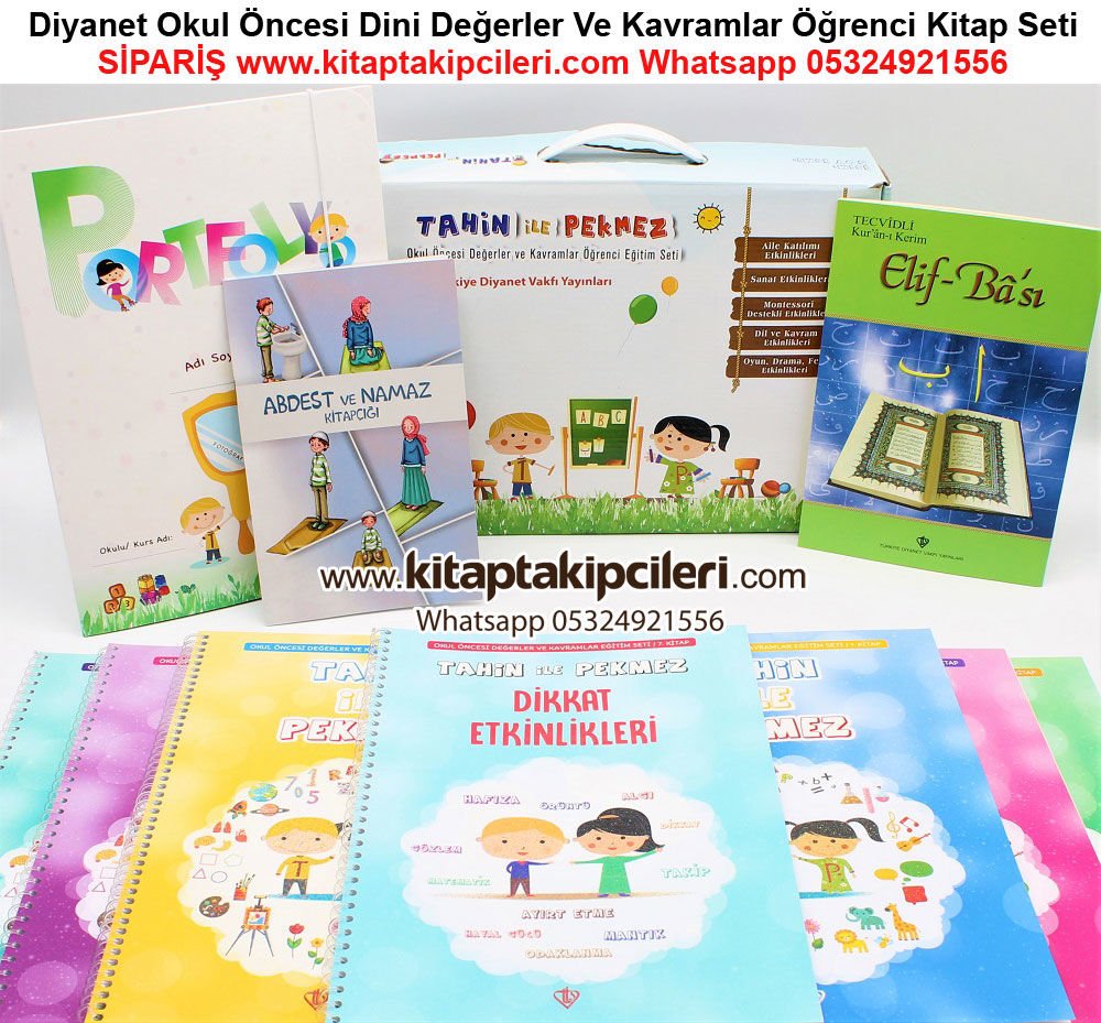 Tahin İle Pekmez Diyanet Okul Öncesi Dini Değerler Ve Kavramlar Öğrenci Kitap Seti  Kevser Ataseven Menşure Şuşoğlu Nigar Büşra Bahçeci 9 Kitap Ve Kartlar