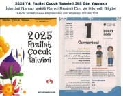 2025 Yılı Fazilet Çocuk Takvimi 365 Gün Yapraklı İstanbul Namaz Vakitli Renkli Resimli Dini Ve Hikmetli Bilgiler