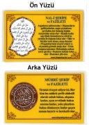 Nali Şerif ve Fazileti, Mührü Şerif ve Fazileti, Arkalı Önlü Pvc Plastik Kaplı, Mini Cep Boy, 6x8 cm Ebat