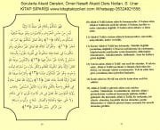 Sorularla Akaid Dersleri, Ömer Nesefi Akaidi Ders Notları. S. Uner