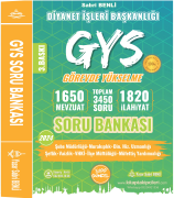2024 GYS Diyanet Soru Bankası Sabri Benli 3450 Soru Diyanet Görevde Yükselme Mevzuatı Ve İlahiyat Alanı, Murakıplık, Uzmanlık, Müdürlük, Şeflik, Vaizlik, VKHİ, Son 10 Yılın Çıkmış GYS Soruları %100 Güncel 505 Sayfa