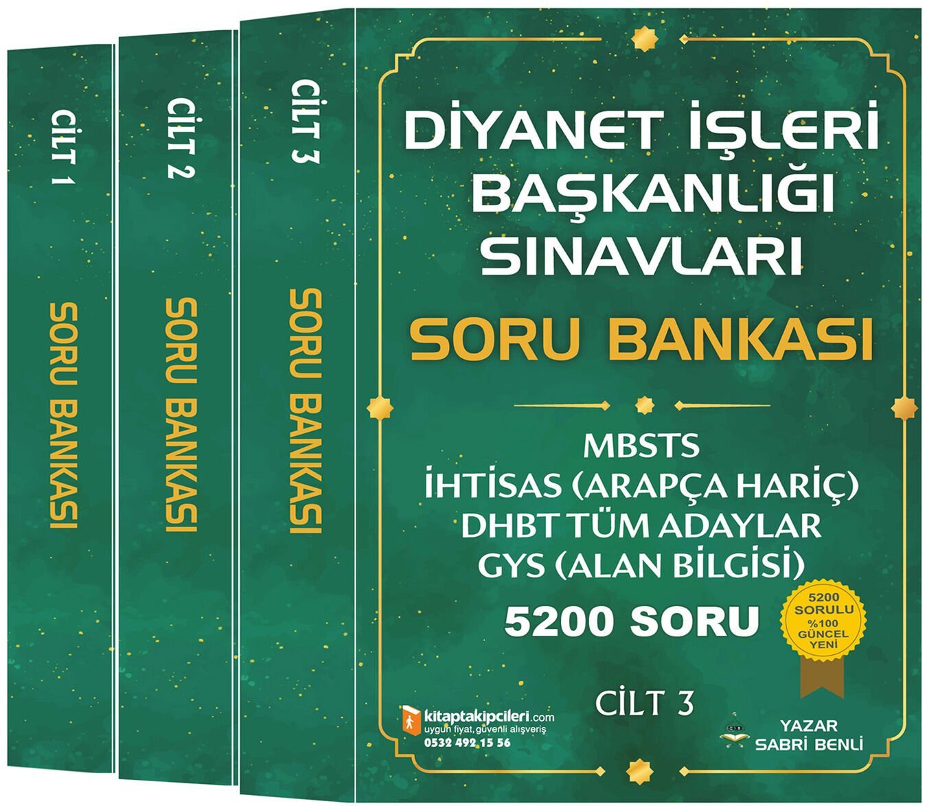 2026 Diyanet İşleri Başkanlığı Sınavları Soru Bankası, Mbsts, İhtisas (Arapça Hariç), Gys Alan Bilgisi, Dhbt Lisans Ve Tüm Adaylar,  Diyanet Uzman Yardımcılığı, Vaizlik, İlçe Müftülüğü, 5.200 Sorulu, Sabri Benli, Toplam 1.345 Sayfa