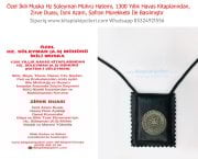 Özel İkili Muska Deri Kolye Hz Süleyman Mührü Hatemi, 1300 Yıllık Havas Kitaplarından, Zirve Duası, İsmi Azam, Safran Mürekkebi İle Basılmıştır